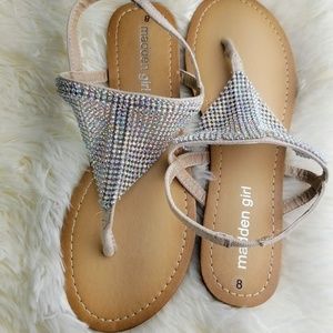 Steve madden nude rhinestone sandals💎